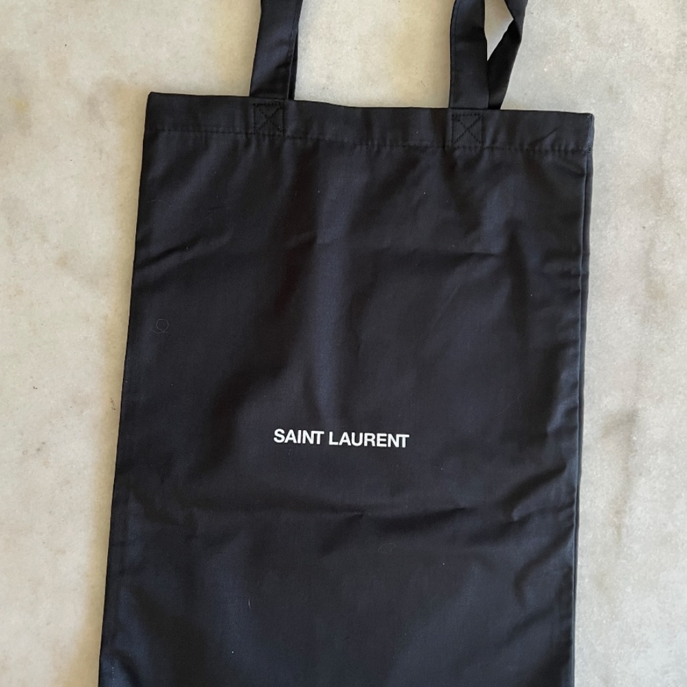 SAINT LAURENT Black Cotton Tote bag